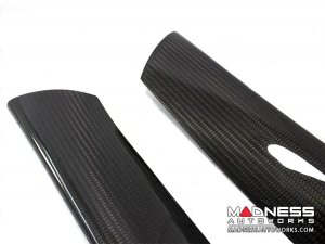 Alfa Romeo Giulia Interior A-Pillar Trim Set - Genuine Carbon Fiber